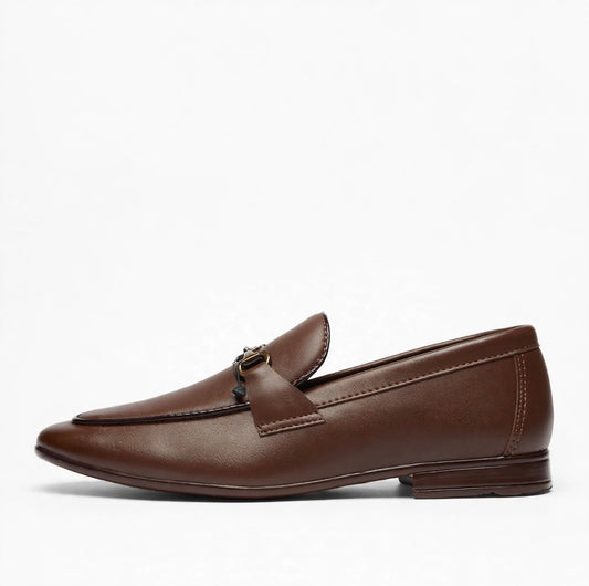 Brown Leather Horsebit Formal Shoes – Classic Design