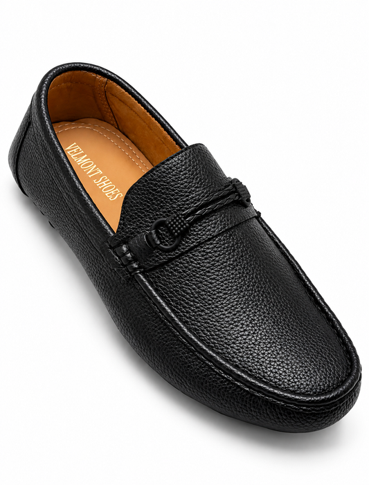 Classic Black Leather Loafers