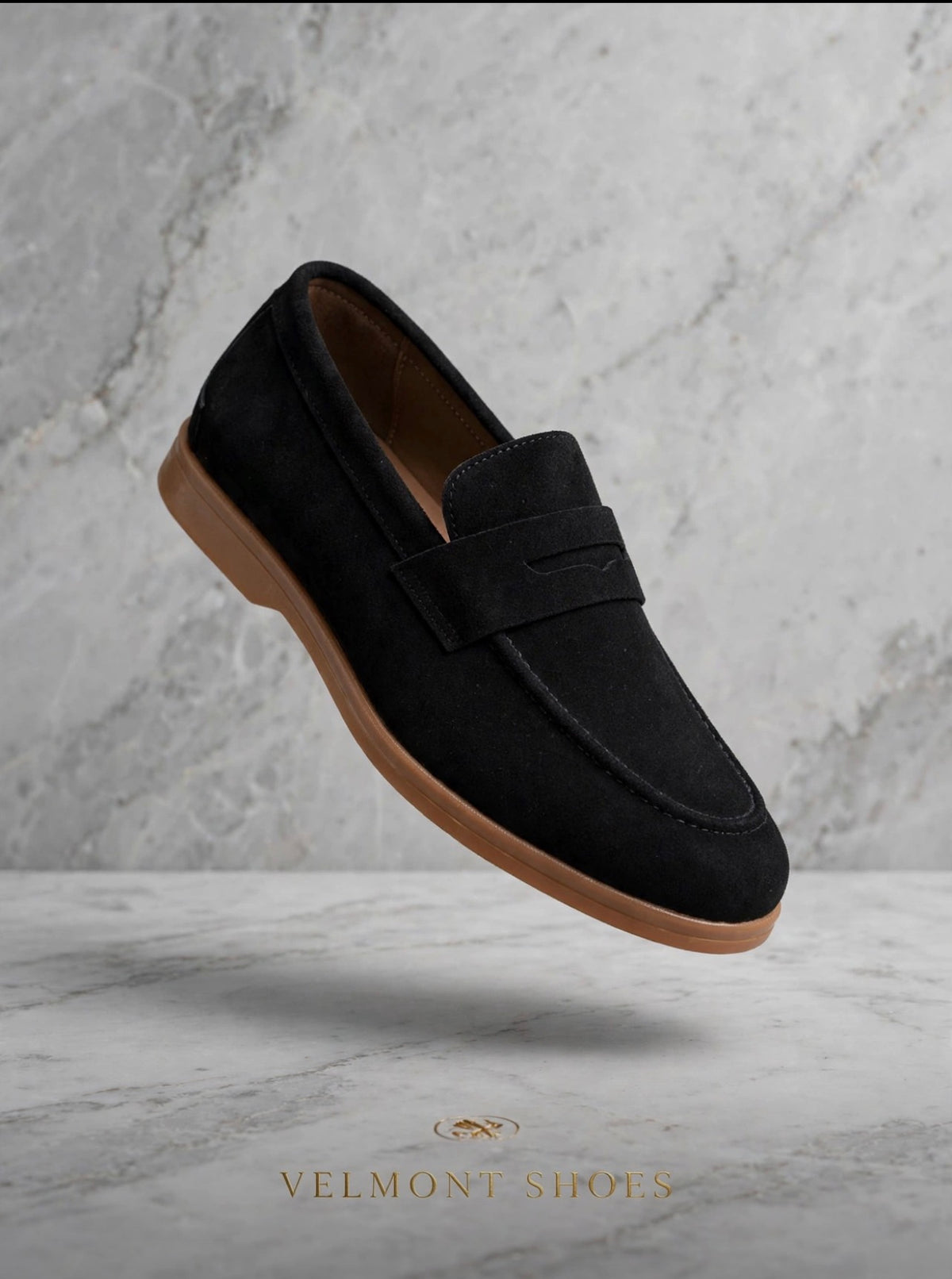 Classic Black Suede Loafers