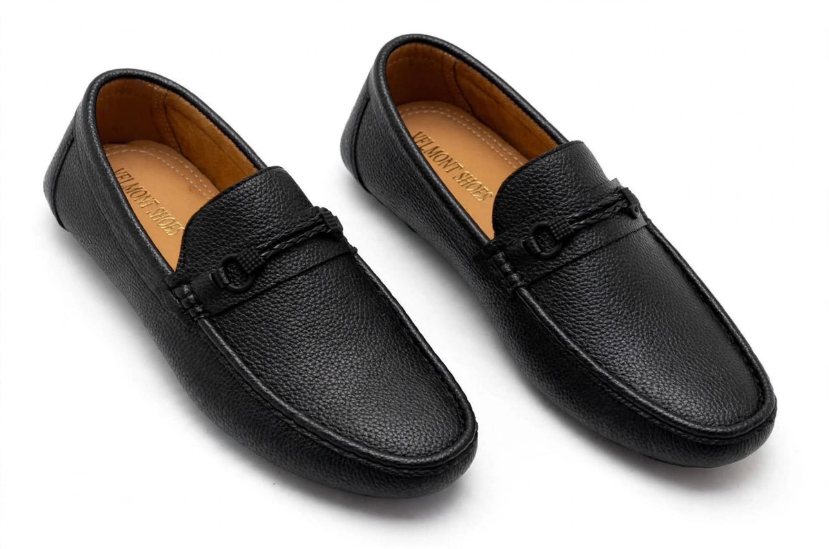 Classic Black Leather Loafers