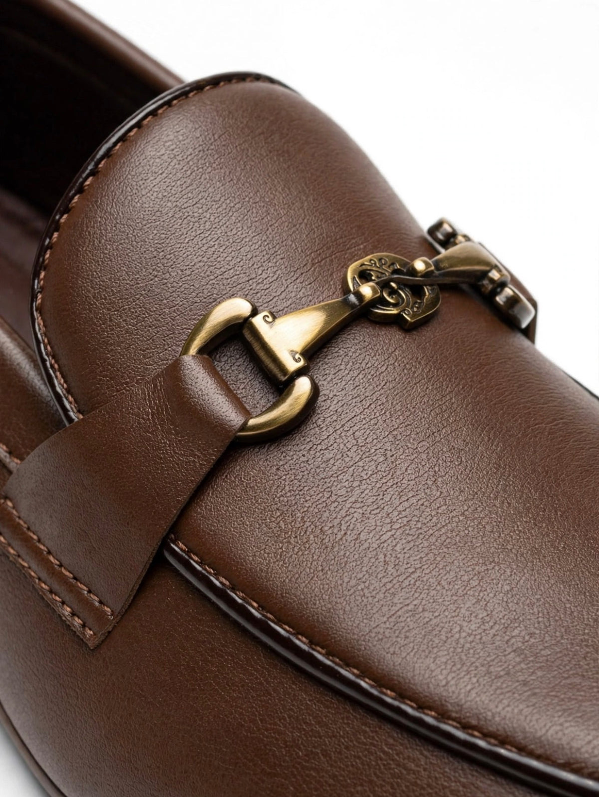 Brown Leather Horsebit Formal Shoes – Classic Design