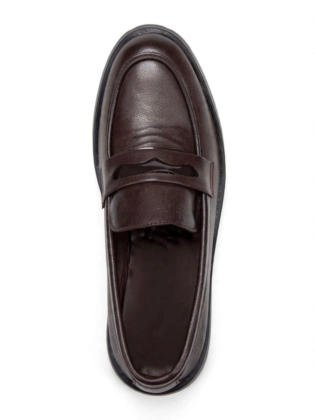 Dark Brown Chunky Leather Loafers – Classic Penny Style